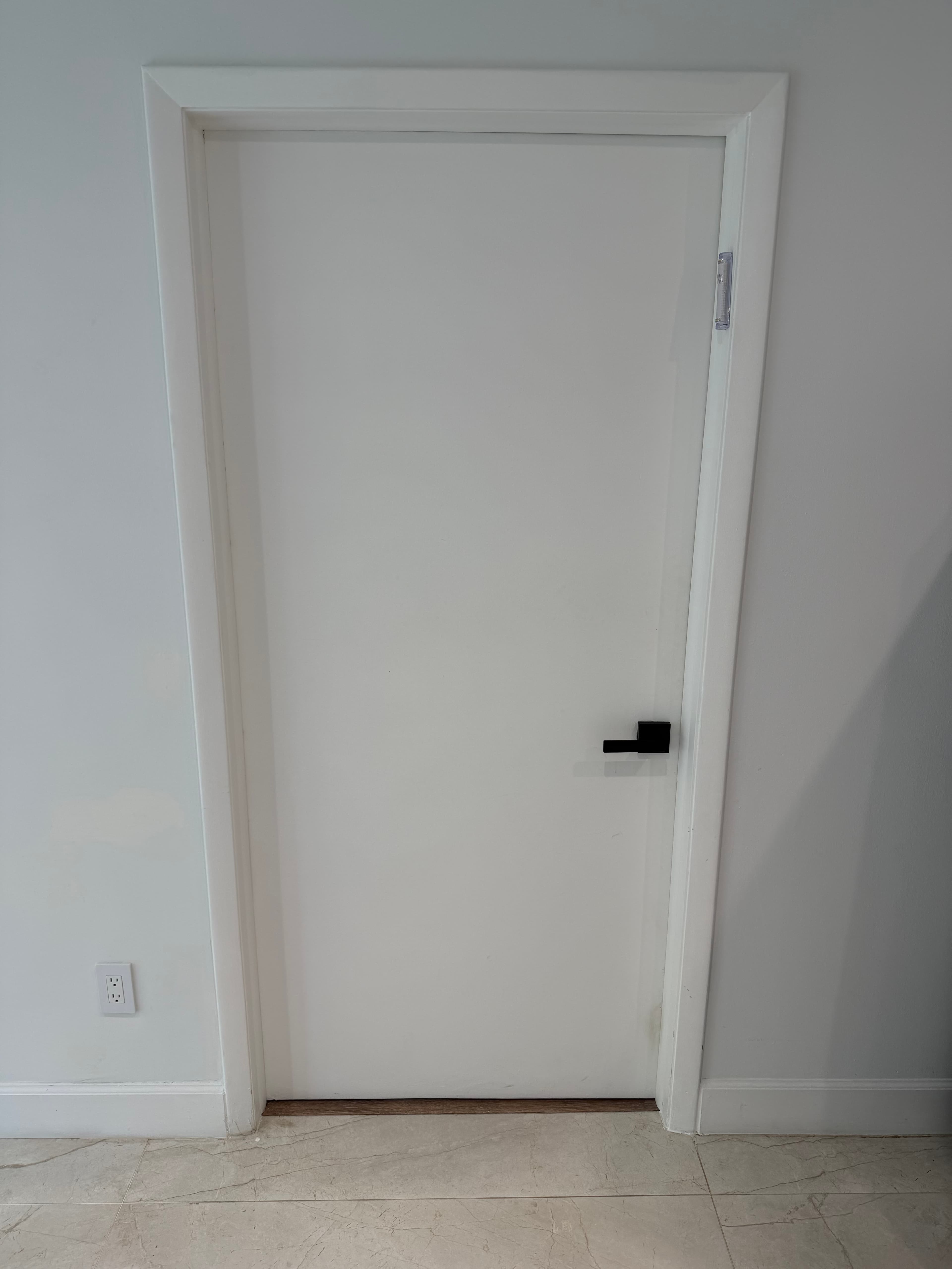 Modern Interior White Flush Doors with Matte Black Hardware – Qty 8 available