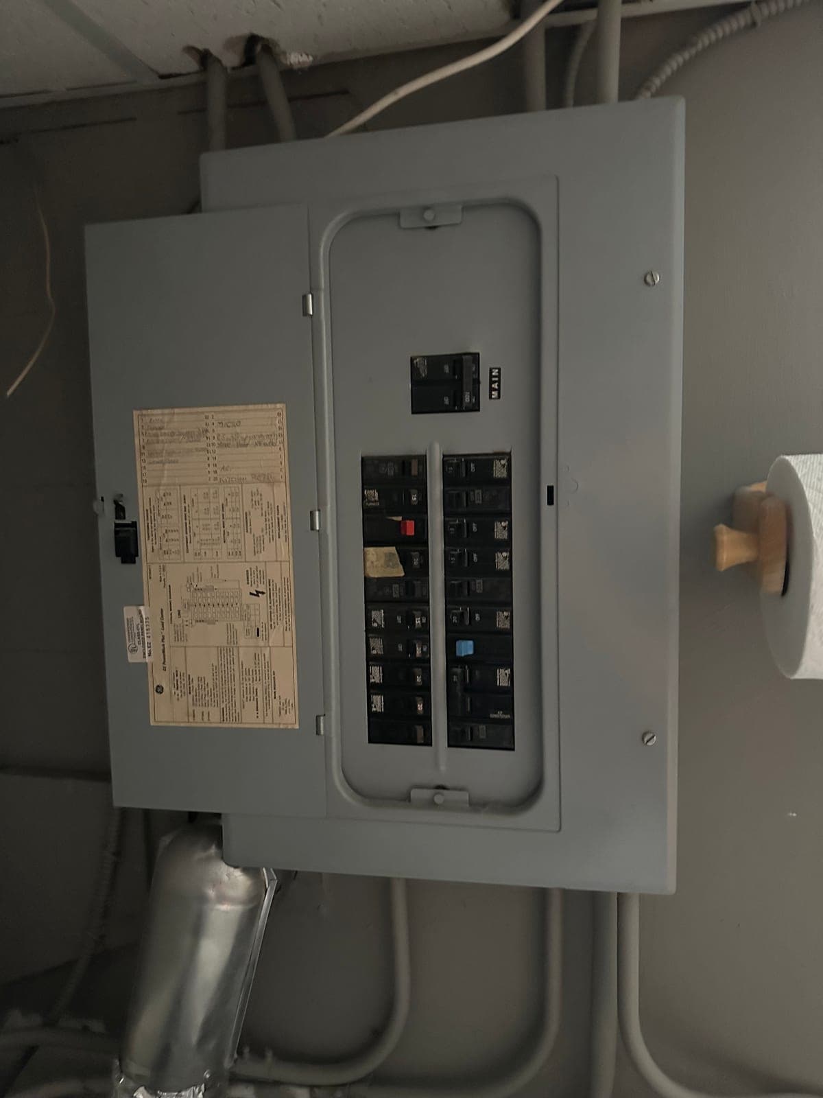 GE PowerMark Plus 100-Amp Breaker Panel with Breakers