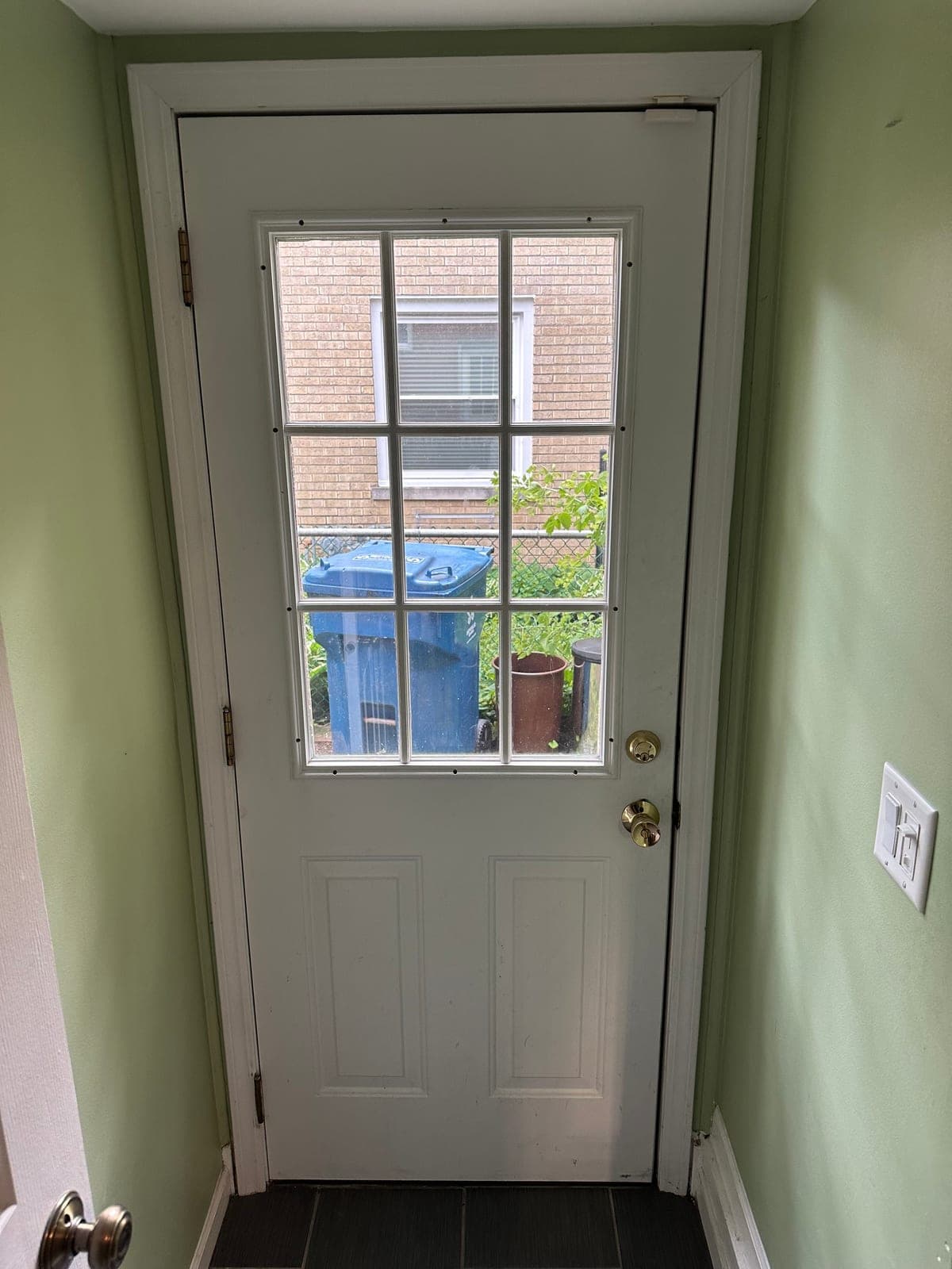 15-Lite Steel Exterior Entry Door – Approx. 32” x 80”