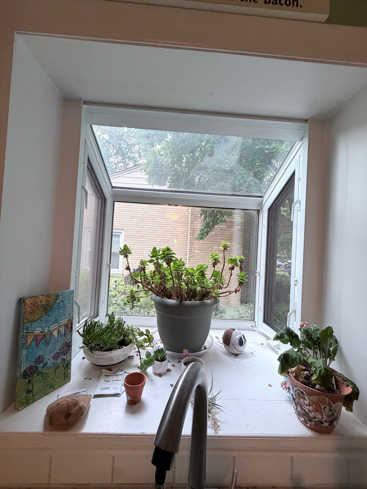 White Garden Window / Greenhouse Kitchen Window