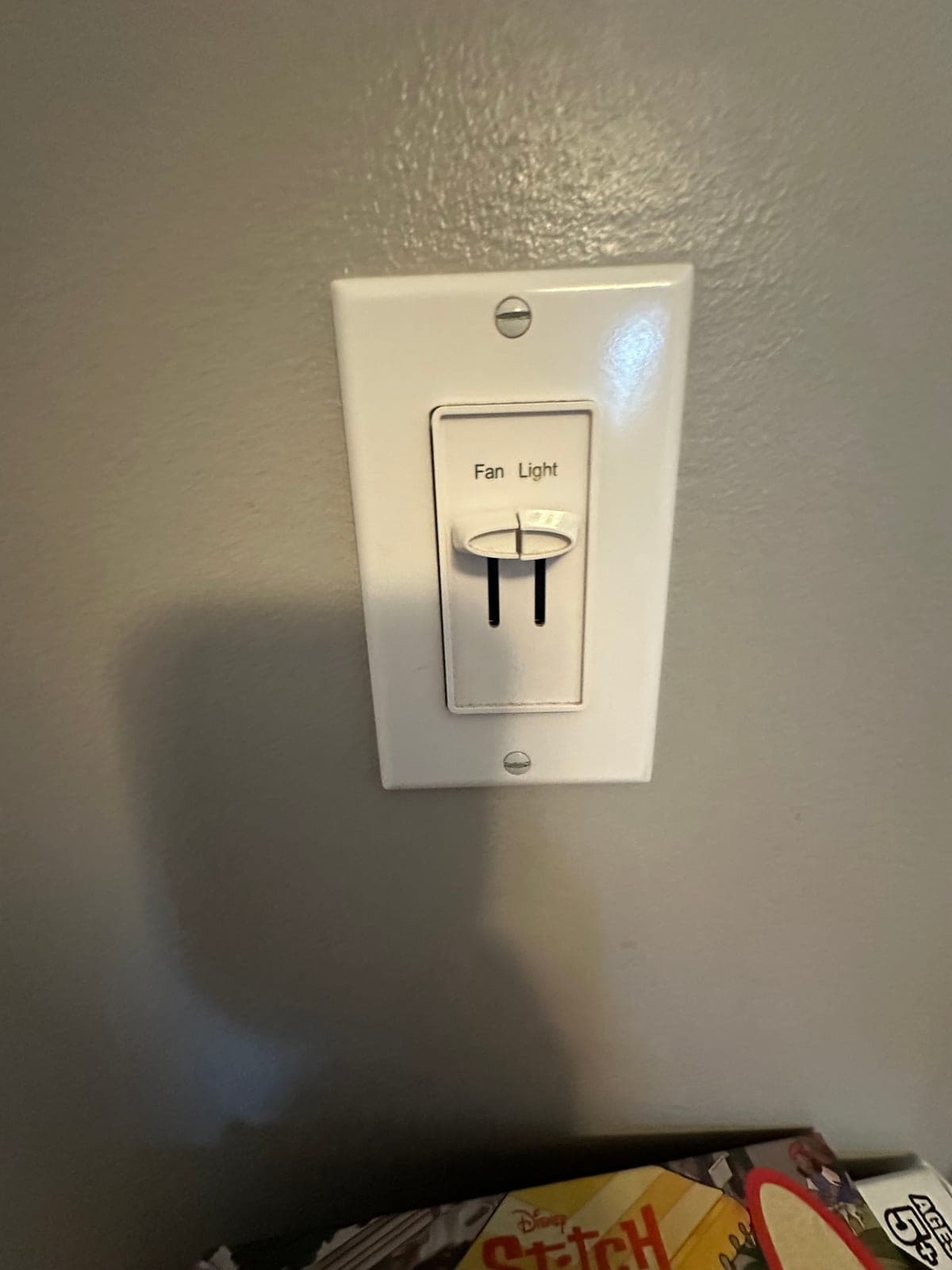 Ceiling Fan & Light Dual Slide Control Switch