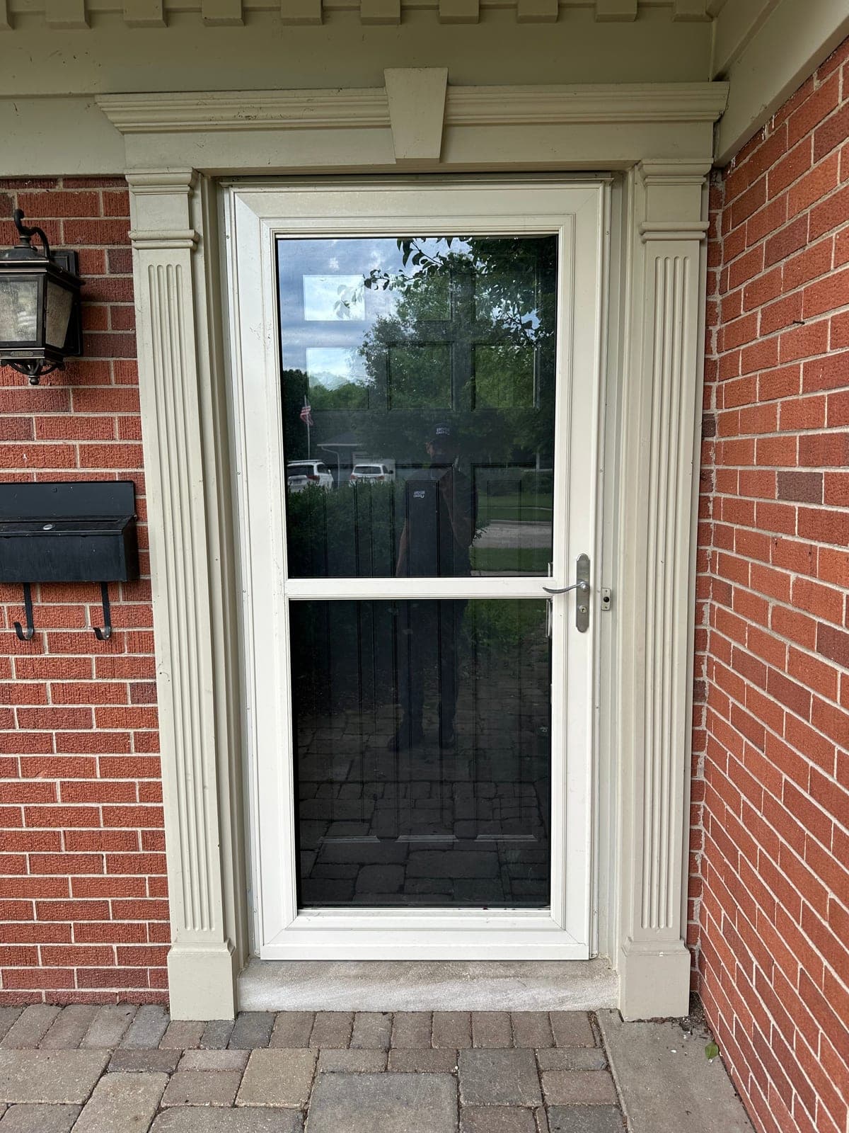 Full-View Aluminum Storm Door with Retractable Screen